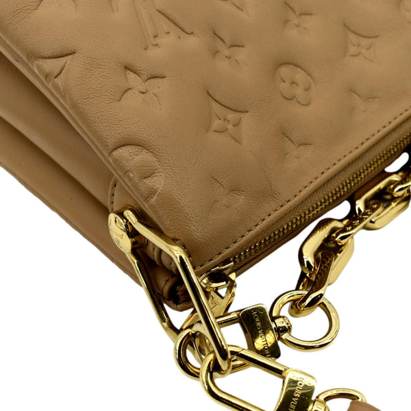 LOUIS VUITTON Coussin PM Monogram Embossed Shoulder Bag Camel