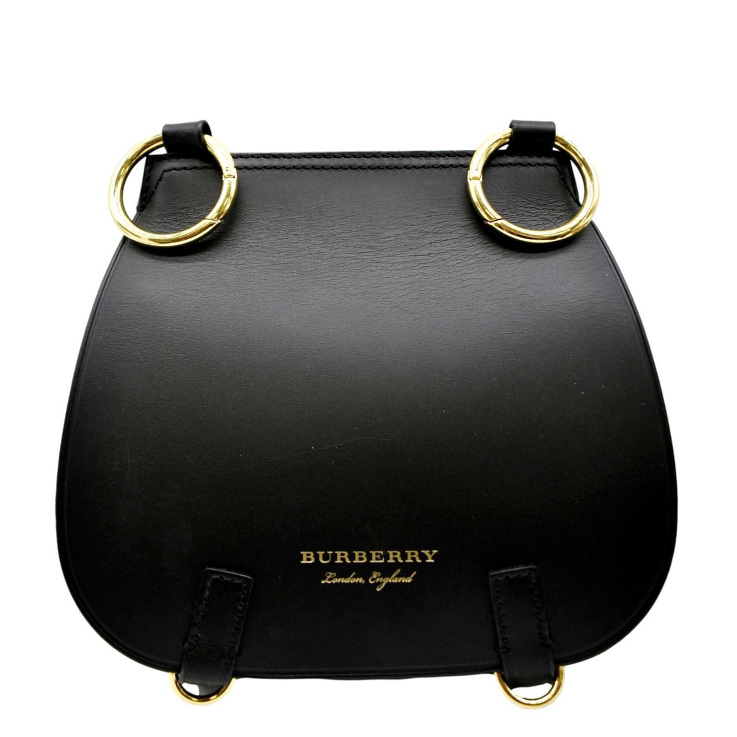 Burberry Black Leather Studded Bridle Crossbody Bag Burberry