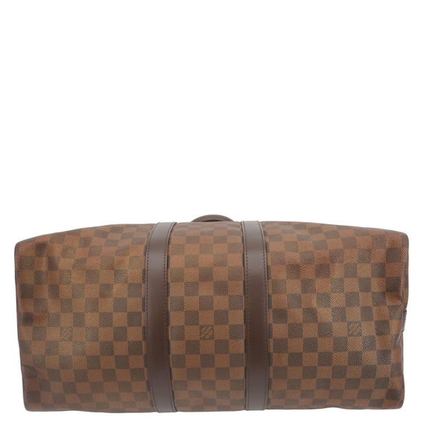 LOUIS VUITTON Keepall 45 Bandouliere Damier Ebene Travel Bag Brown