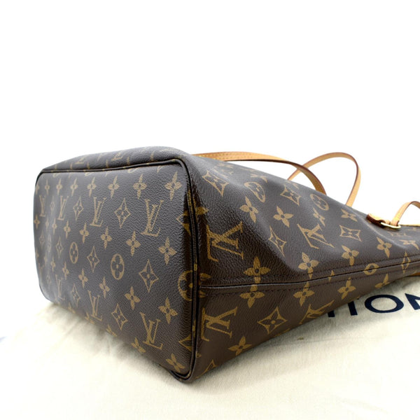 LOUIS VUITTON Neverfull MM Monogram Canvas Tote Bag Brown