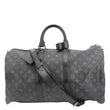 LOUIS VUITTON Keepall 45 Bandouliere Monogram Eclipse Travel Bag Black