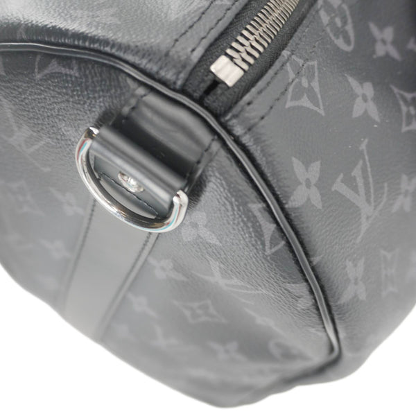 LOUIS VUITTON Keepall 45 Bandouliere Monogram Eclipse Travel Bag Black