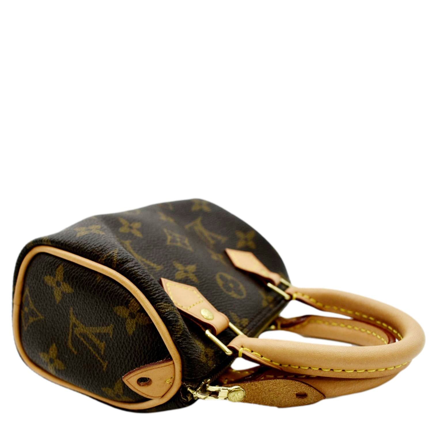 Nano speedy / mini hl leather crossbody bag Louis Vuitton Brown in