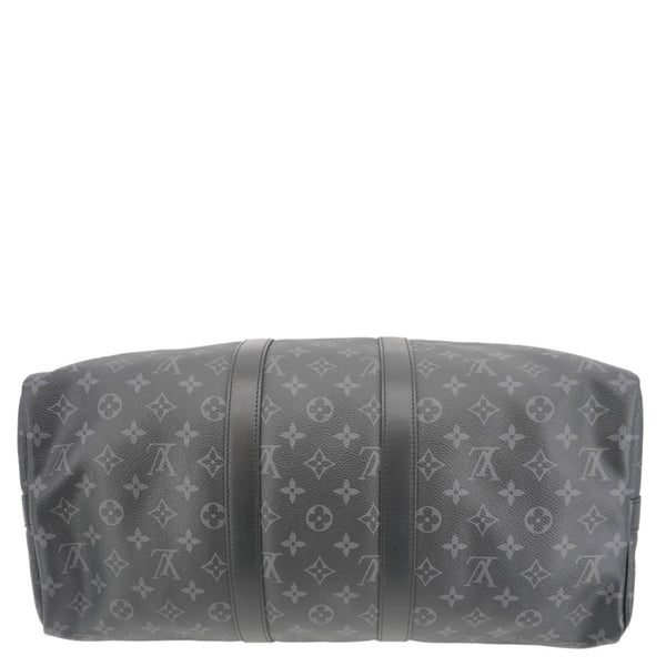 LOUIS VUITTON Keepall 45 Bandouliere Monogram Eclipse Travel Bag Black