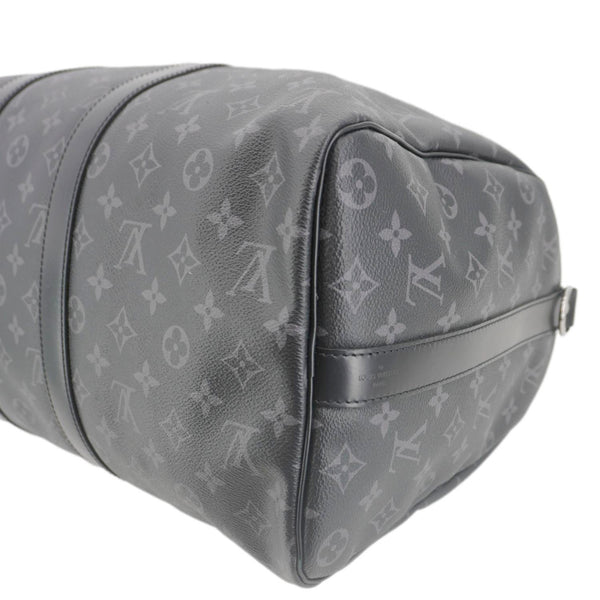 LOUIS VUITTON Keepall 45 Bandouliere Monogram Eclipse Travel Bag Black