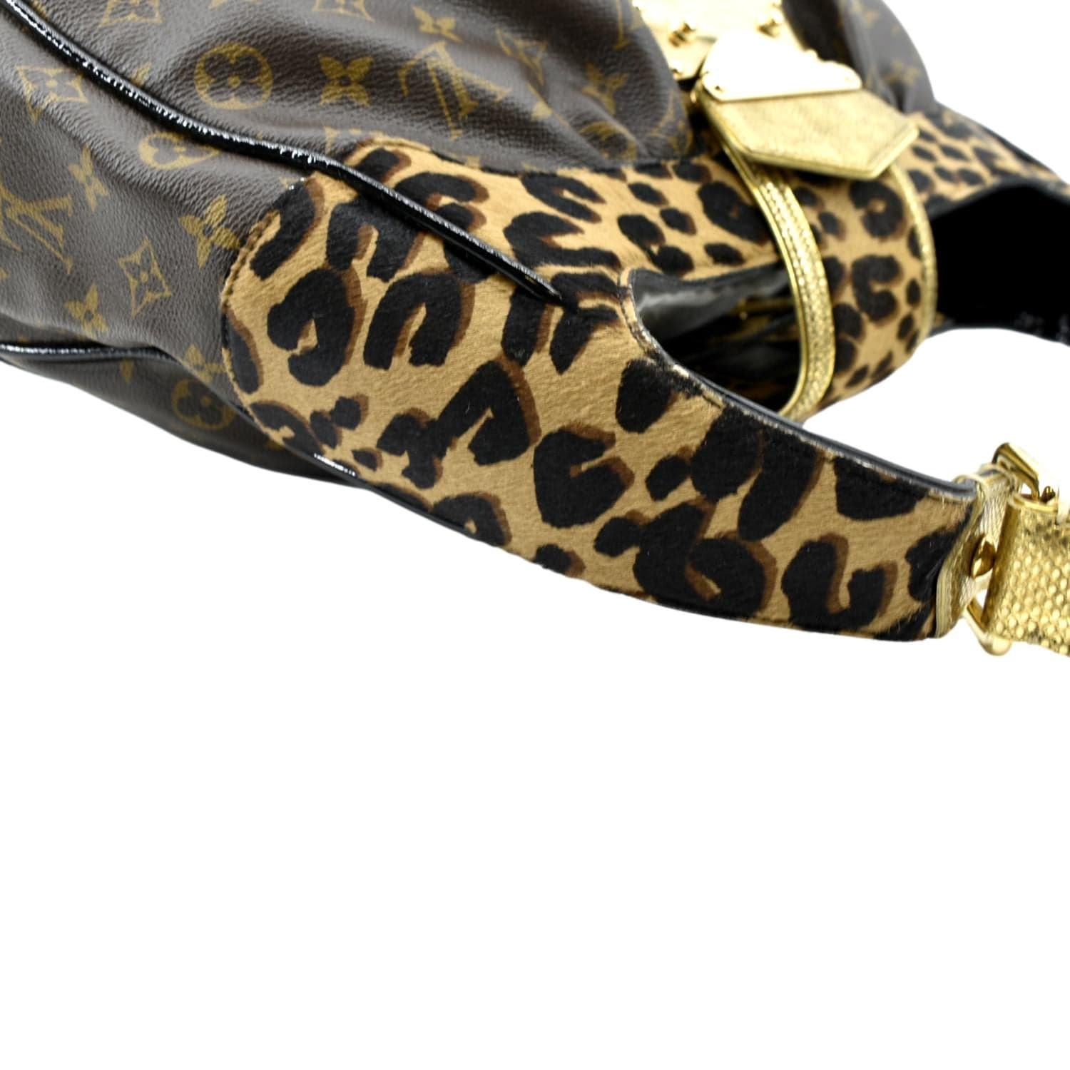 Louis Vuitton, Bags, Limited Edition Vintage Louis Vuitton Polly Monogram  Leopard Hobo Bag