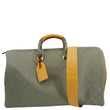 LOUIS VUITTON Keepall 50 Bandouliere Monogram Titanium Travel Bag Grey