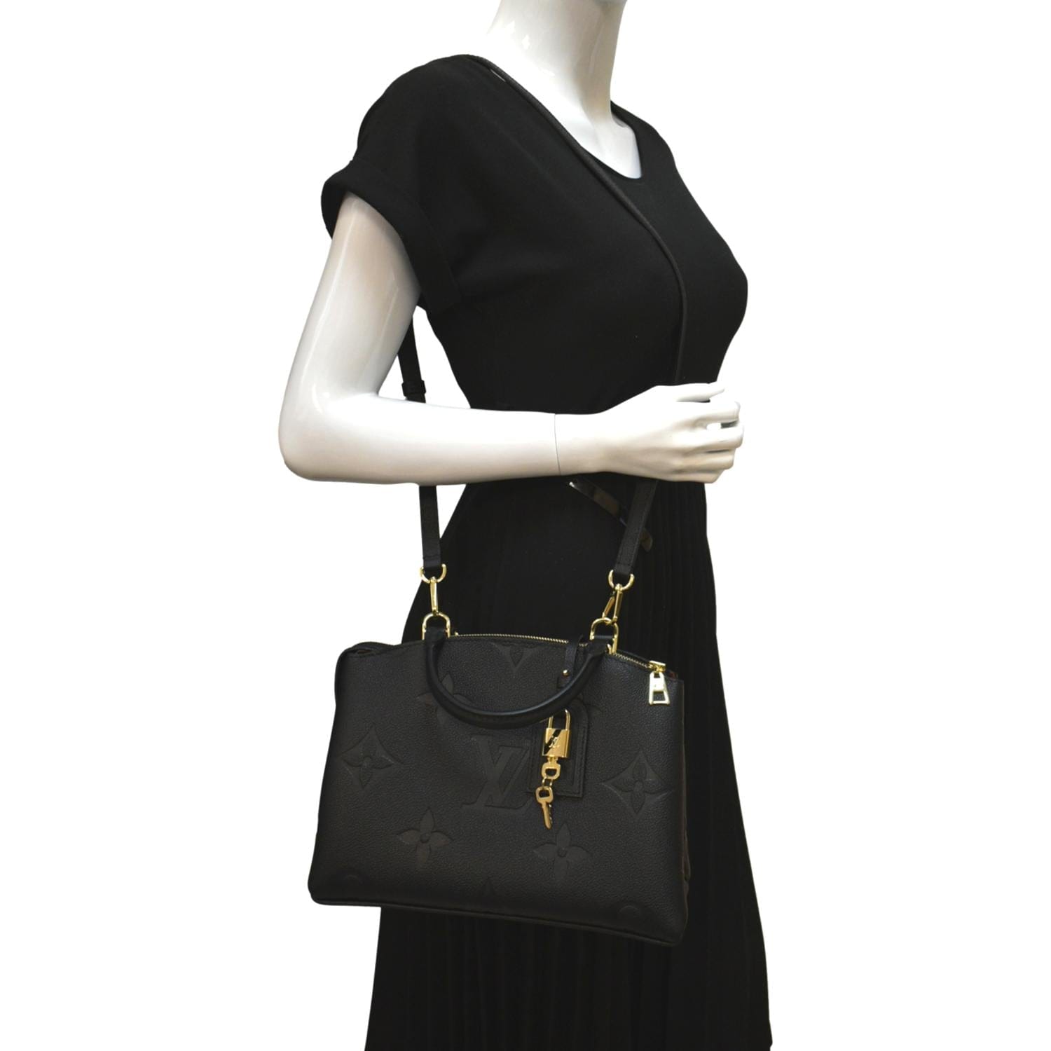 Louis Vuitton - Petit Palais Bag - Black - Monogram Leather - Women - Luxury