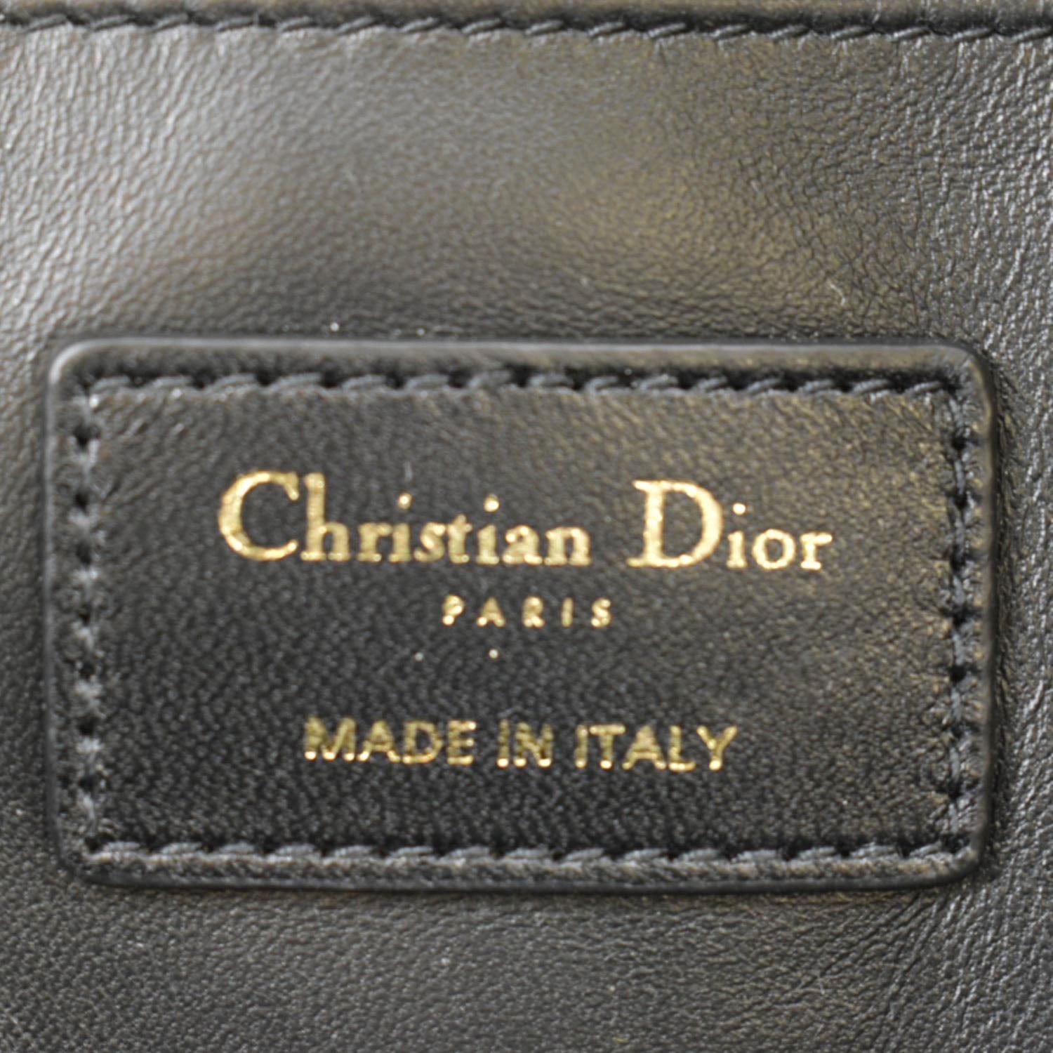 CHRISTIAN DIOR PARIS Vintage Leather Double Handles Handbag CD
