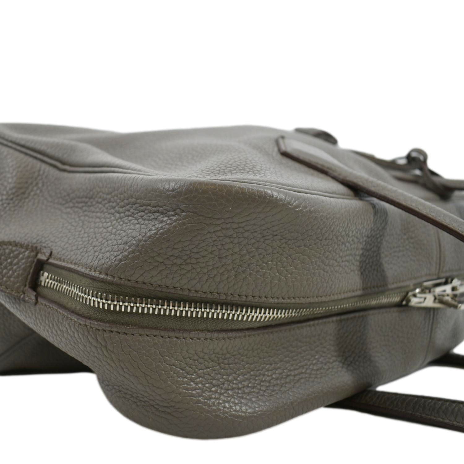 Hermes Victoria II Fourre-tout Bag Clemence Leather Palladium Hardware In  Grey