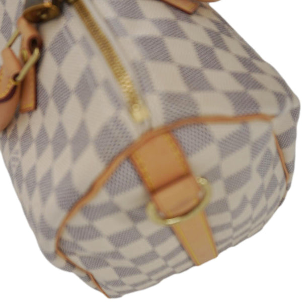 LOUIS VUITTON Speedy 30 Bandouliere Damier Azur Shoulder Bag White