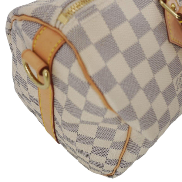 LOUIS VUITTON Speedy 30 Bandouliere Damier Azur Shoulder Bag White