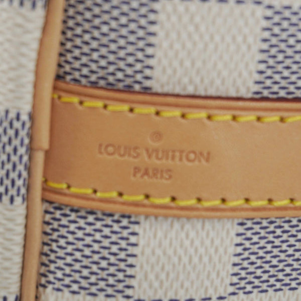 LOUIS VUITTON Speedy 30 Bandouliere Damier Azur Shoulder Bag White