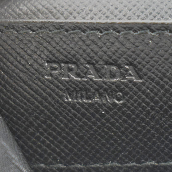 PRADA Tessuto Nylon Tri Fold Wallet Blue