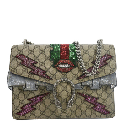 Gucci Dionysus GG Super Mini Canvas Crossbody Bag Beige 446482