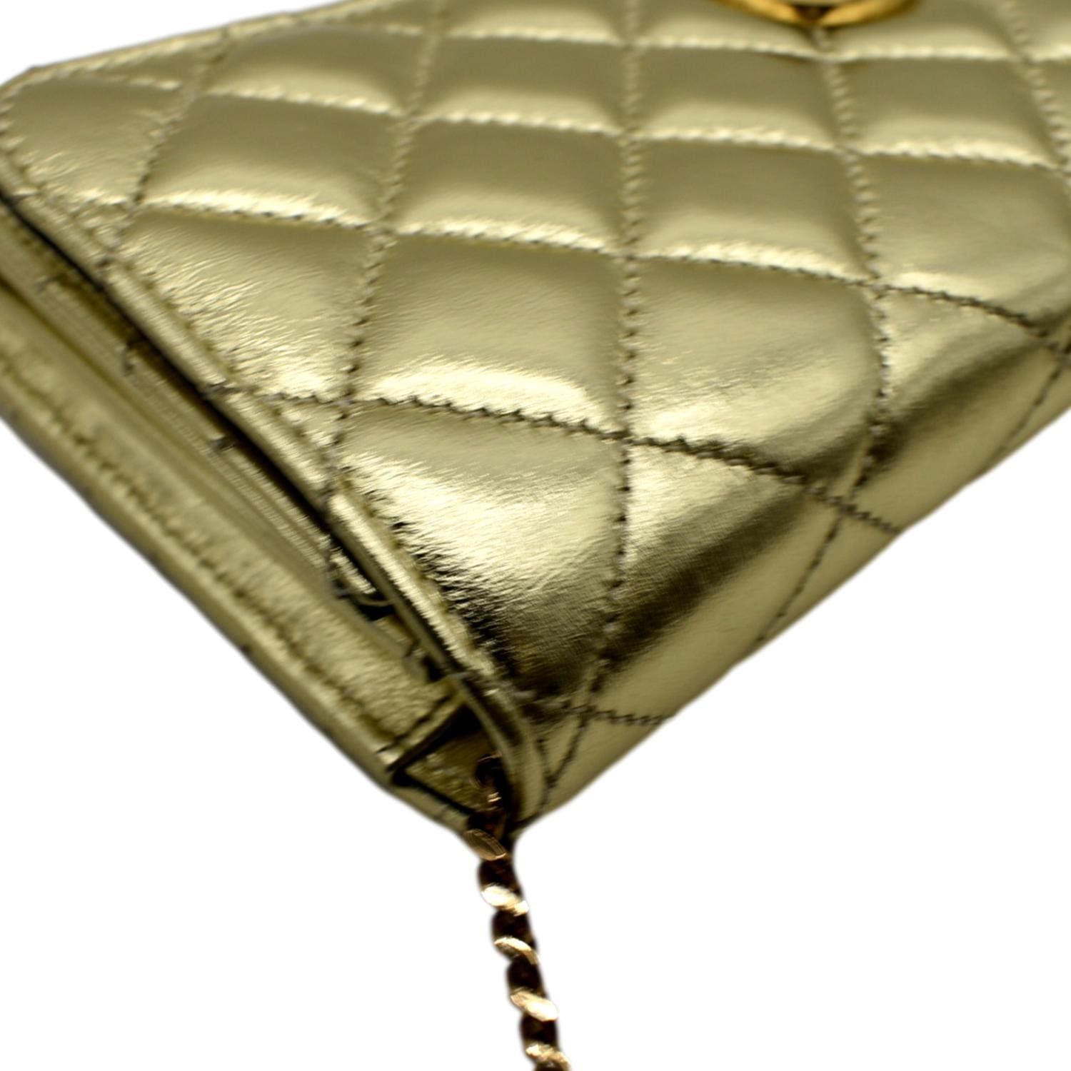 La medusa leather crossbody bag Versace Gold in Leather - 33305710