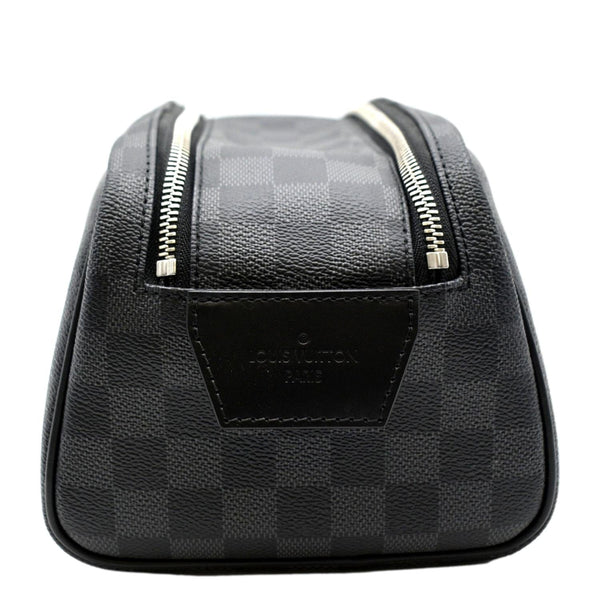 LOUIS VUITTON Dopp Kit Damier Graphite Toilet Pouch Black