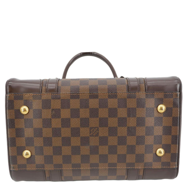 LOUIS VUITTON Berkeley Damier Ebene Satchel Bag Brown