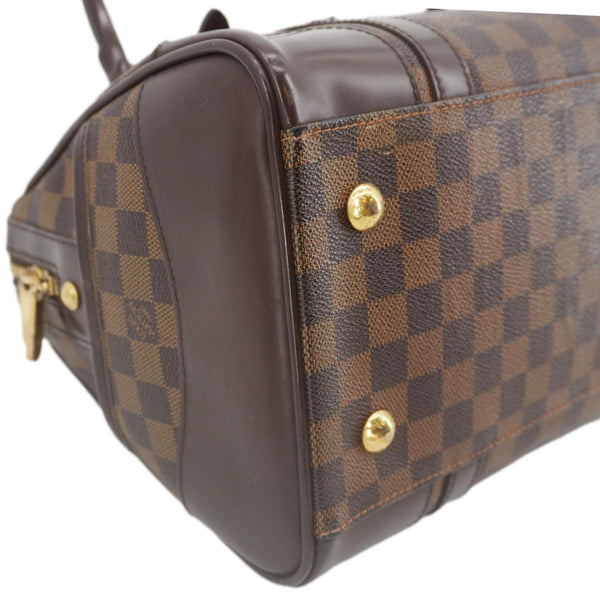 LOUIS VUITTON Berkeley Damier Ebene Satchel Bag Brown