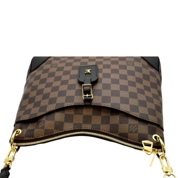 LOUIS VUITTON Odeon MM Damier Ebene Shoulder Bag Black/Brown