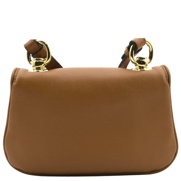 GUCCI Mini Blondie Leather Crossbody Bag Camel 698643