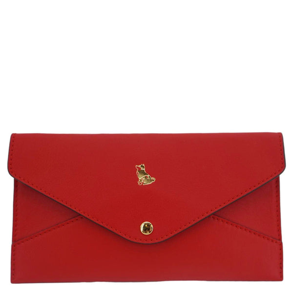 LOUIS VUITTON Chinese New Year Dog Envelope Leather Pouch Red