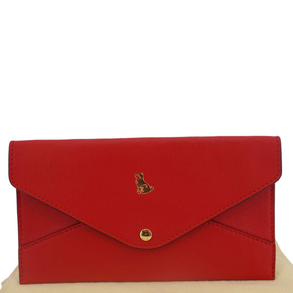 LOUIS VUITTON Chinese New Year Dog Envelope Leather Pouch Red