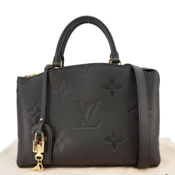 LOUIS VUITTON Petit Palais Monogram Empreinte Leather Shoulder Bag Black