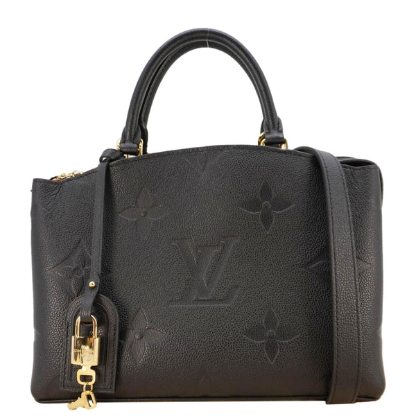 LOUIS VUITTON Petit Palais Monogram Empreinte Leather Shoulder Bag Black