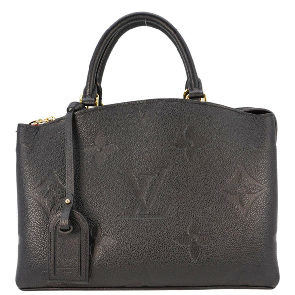 LOUIS VUITTON Petit Palais Monogram Empreinte Leather Shoulder Bag Black