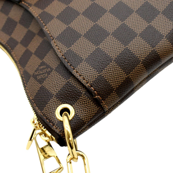 LOUIS VUITTON Odeon MM Damier Ebene Shoulder Bag Black/Brown