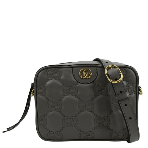 Gucci Logo Double G Leather Woc Chain Shoulder Messenger Bag