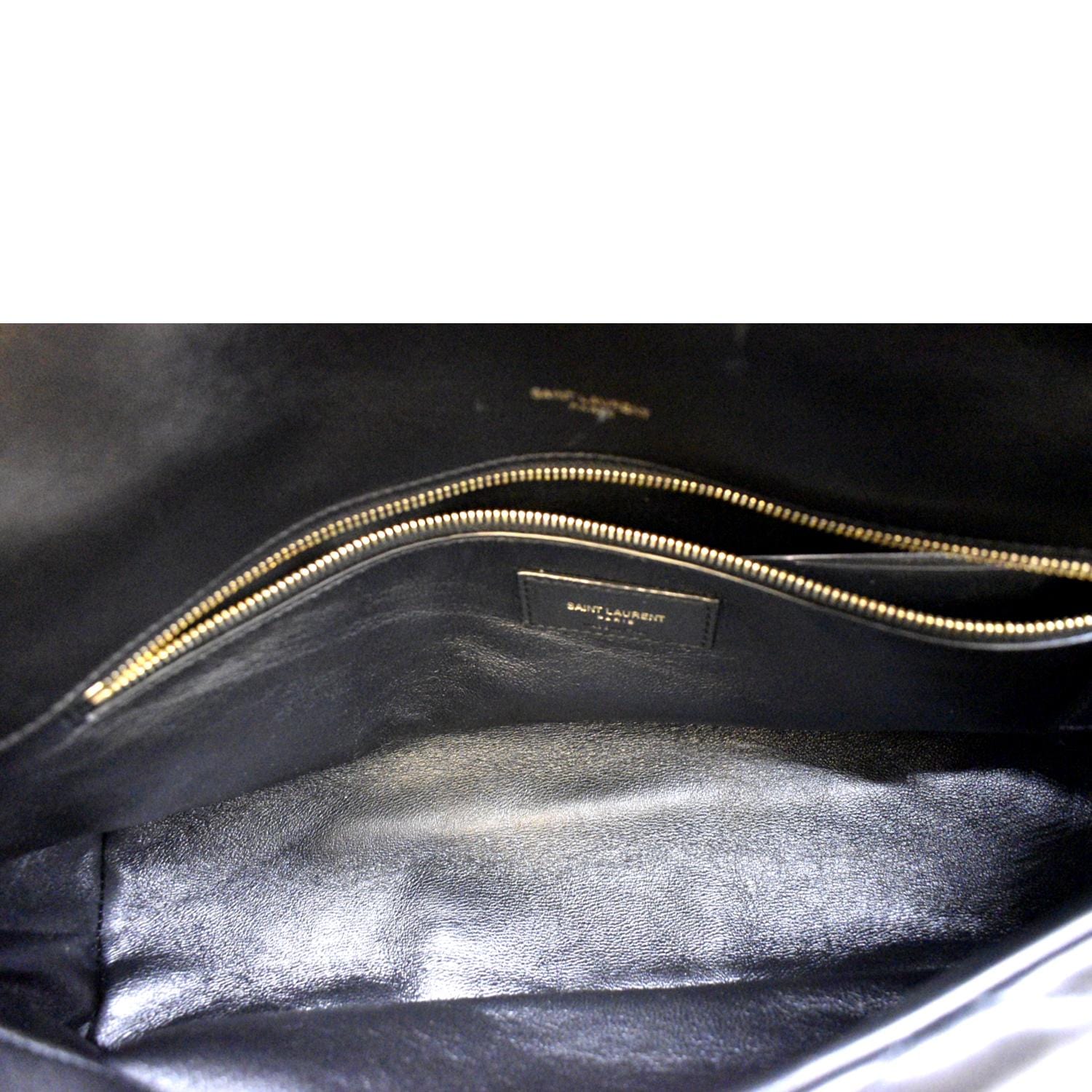 Sade Puffer Clutch Bag in Silver Saint Laurent