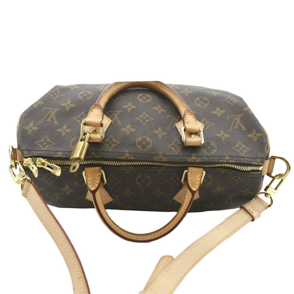 LOUIS VUITTON Speedy 30 Bandouliere Monogram Canvas Shoulder Bag Brown