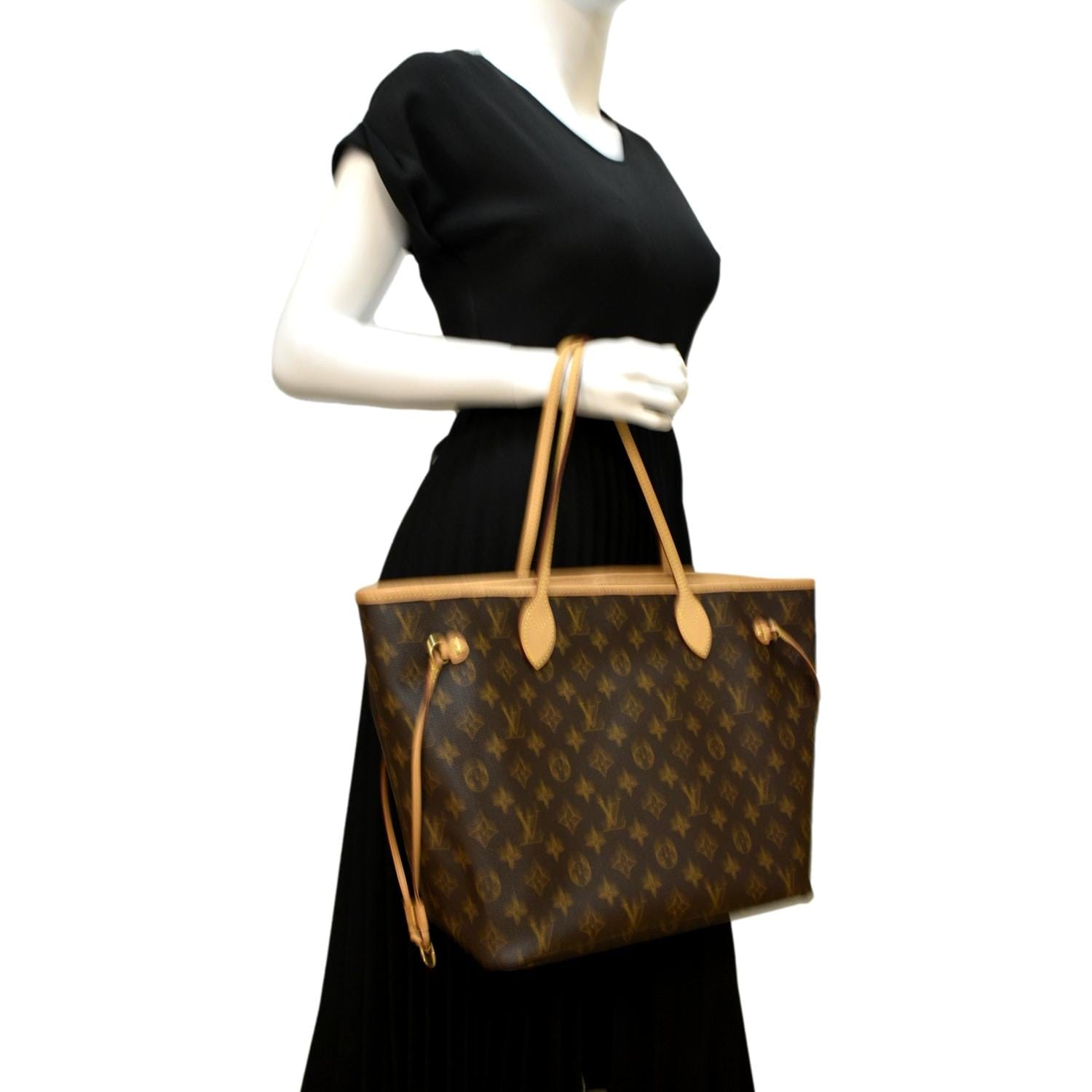Louis Vuitton, Bags, Louis Vuitton Neverfull Mm Monogram Lv Brown Tan  Purse Handbag Bag Authentic