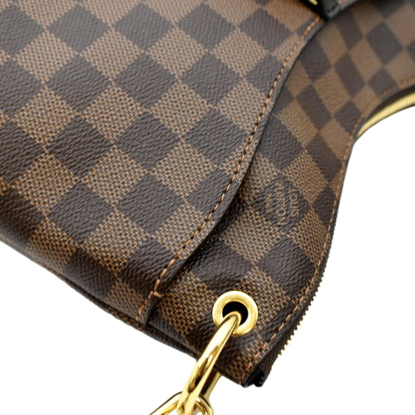 LOUIS VUITTON Odeon MM Damier Ebene Shoulder Bag Black/Brown