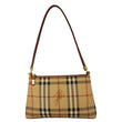 BURBERRY Haymarket House Check Canvas Pochette Bag Beige