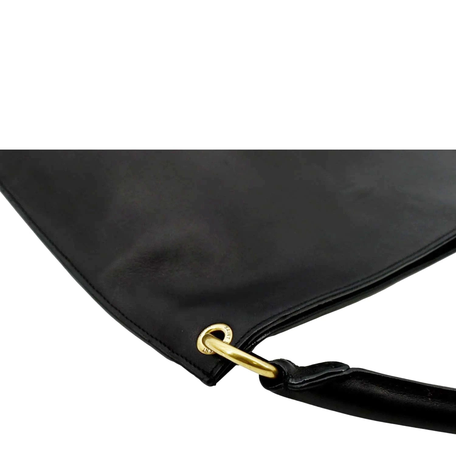 Ysl New Black Tag Hobo Leather Bag