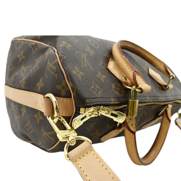 LOUIS VUITTON Speedy 30 Bandouliere Monogram Canvas Shoulder Bag Brown