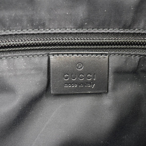 GUCCI Zipper Web GG Supreme Canvas Tote Shoulder Bag Black 359261