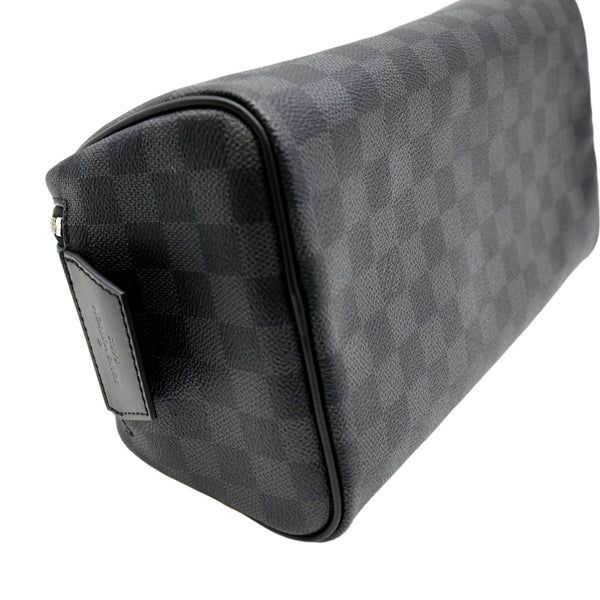 LOUIS VUITTON Dopp Kit Damier Graphite Toilet Pouch Black