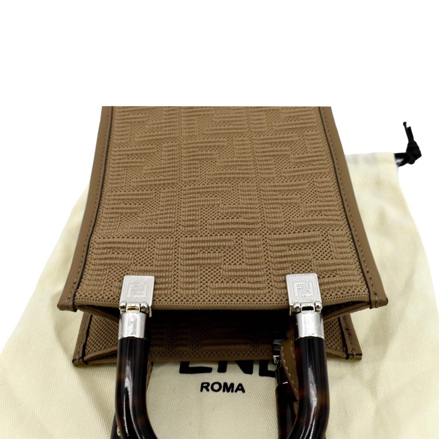 Printed Leather Fendi Roma Sunshine Tote Bag