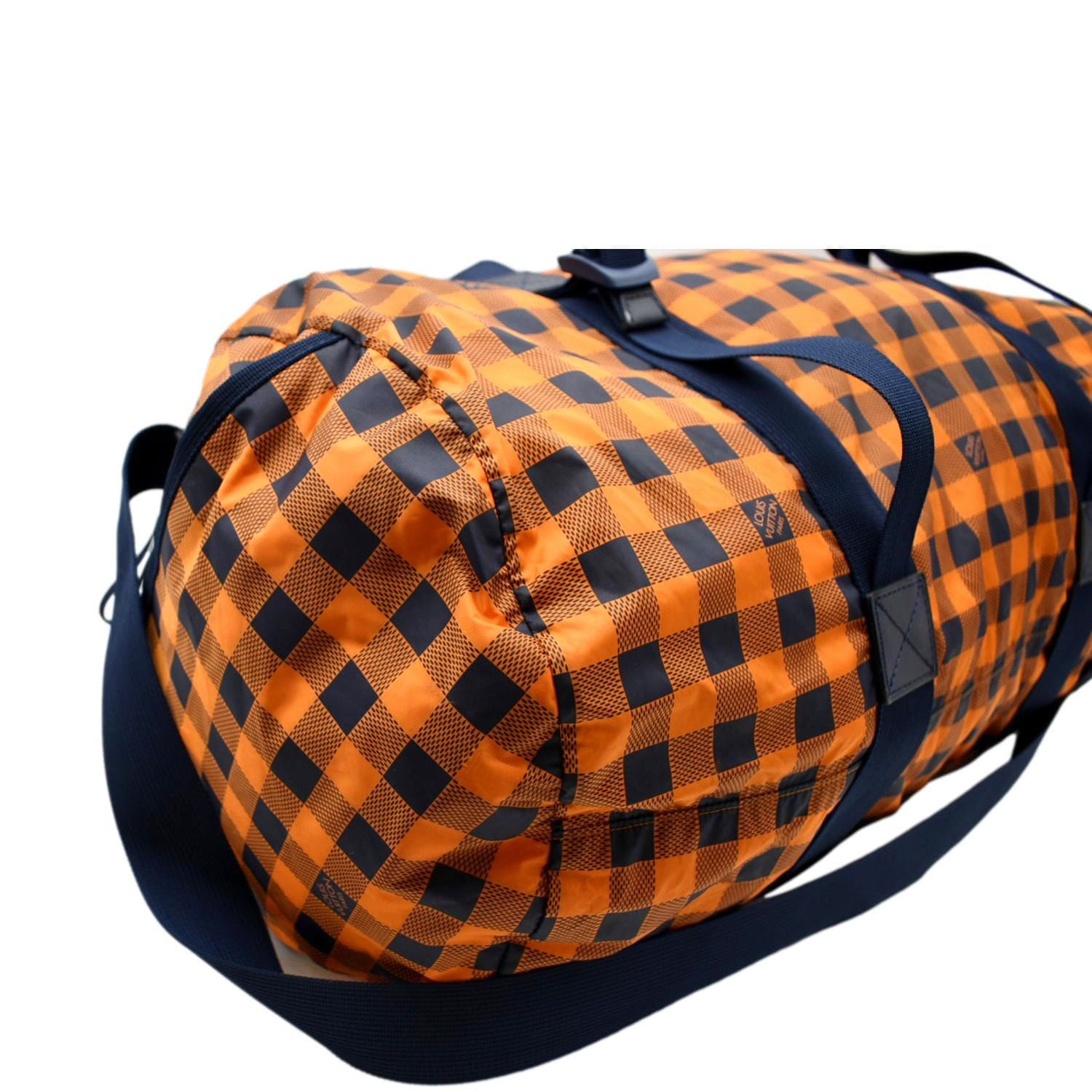 Luxury Checkered Designer Duffle Bag