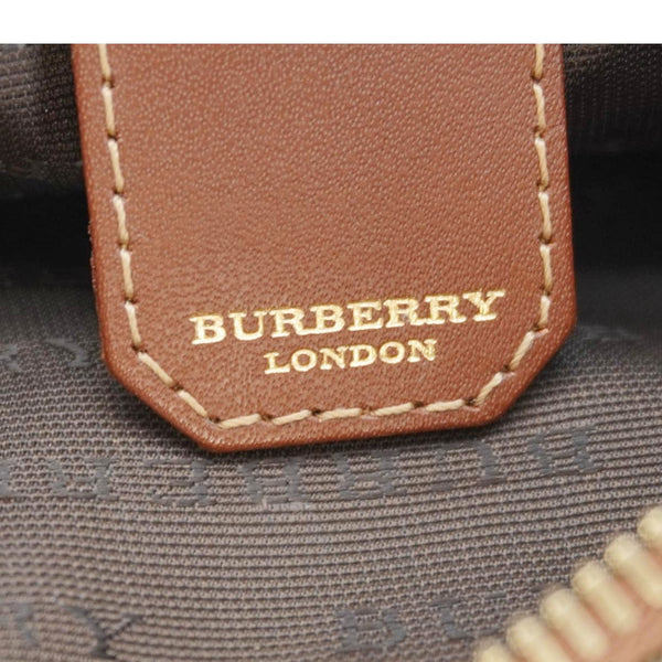 BURBERRY Haymarket House Check Canvas Pochette Bag Beige