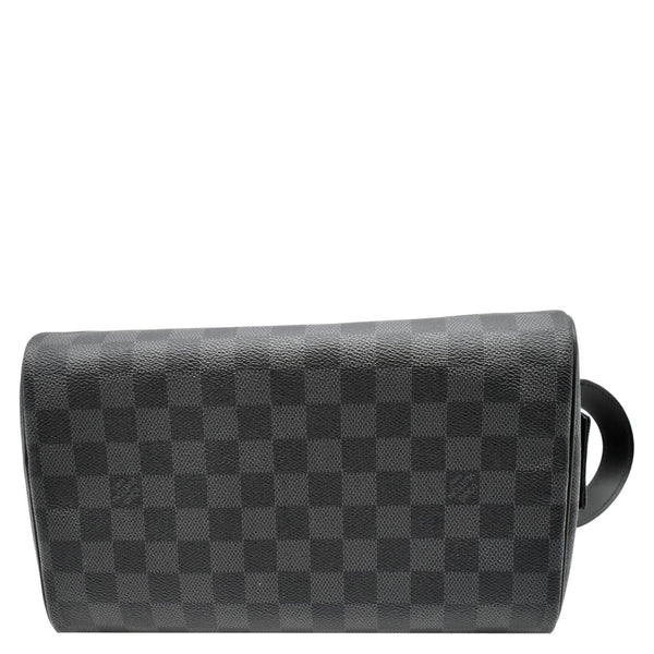 LOUIS VUITTON Dopp Kit Damier Graphite Toilet Pouch Black