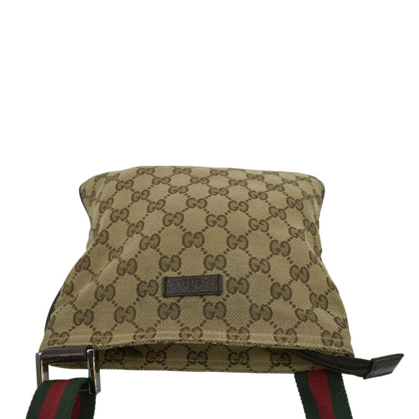 GUCCI GG Monogram Canvas Web Small Messenger Bag Beige 146309