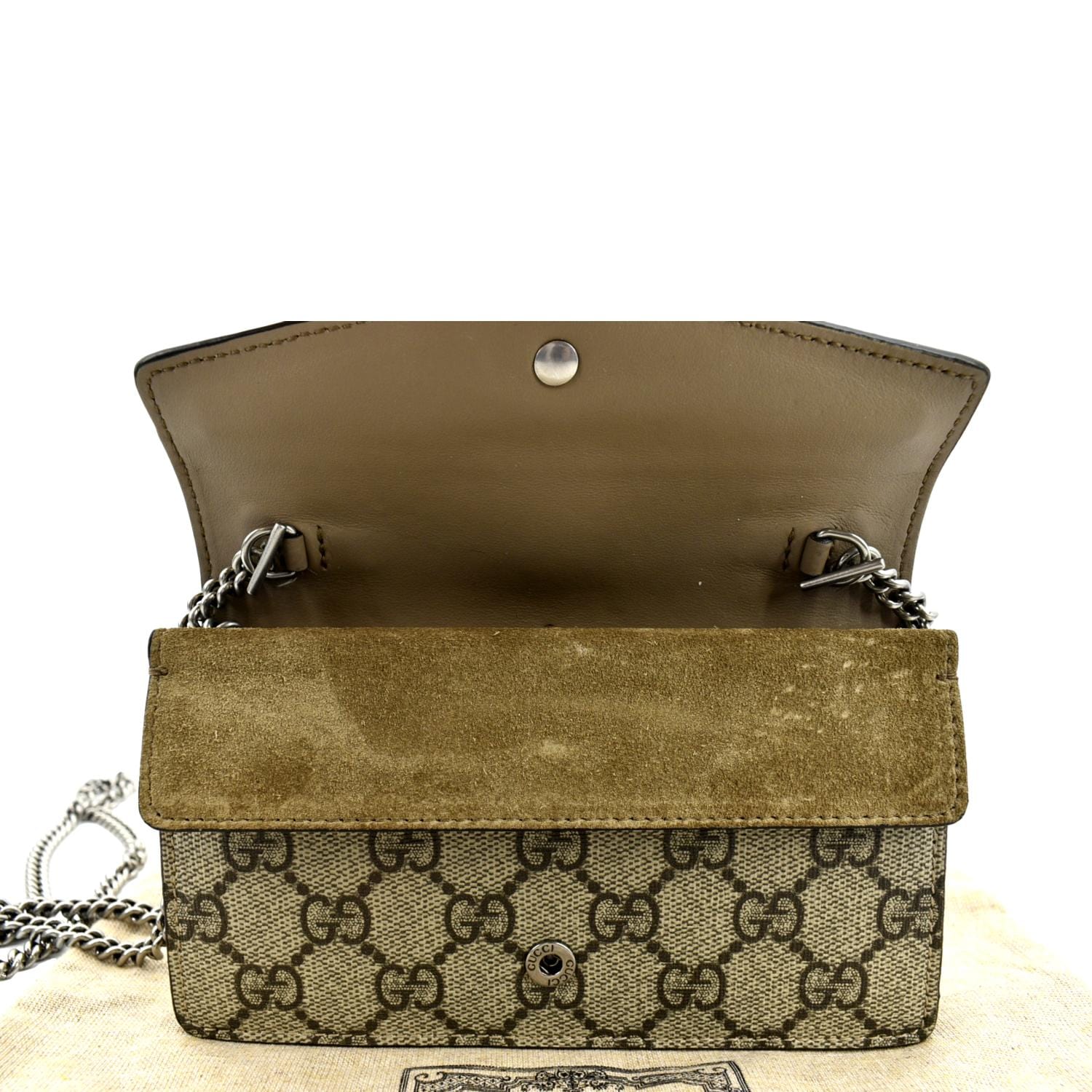 Gucci Mini Dionysus Super Beige Gg Supreme Canvas Cross Body Bag