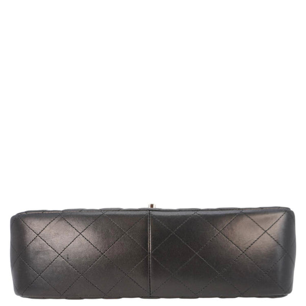 CHANEL Classic Double Flap Leather Shoulder Bag Black