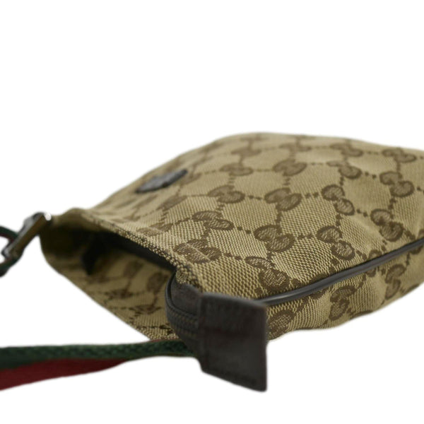 GUCCI GG Monogram Canvas Web Small Messenger Bag Beige 146309