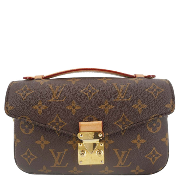 LOUIS VUITTON Metis East West Pochette Monogram Canvas chain Shoulder Bag Brown